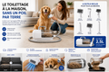 Kit de toilettage aspirant 6-en-1 pour chiens et chats