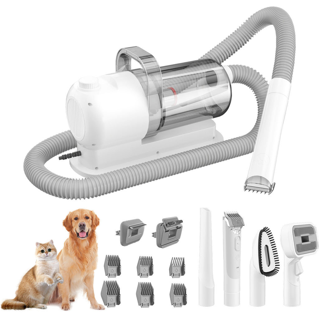 Kit de toilettage aspirant 6-en-1 pour chiens et chats